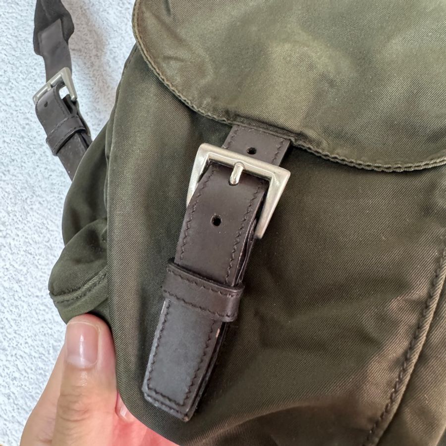 新品上架 現貨 🔥💖 ✨Prada classic nylon backpack Prada 軍綠色背包 Prada 背囊-21