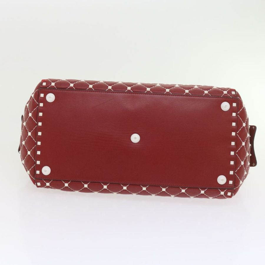 【日本直送】VALENTINO 鉚釘單肩包 羊皮 紅白配色 正品 ar10772-4