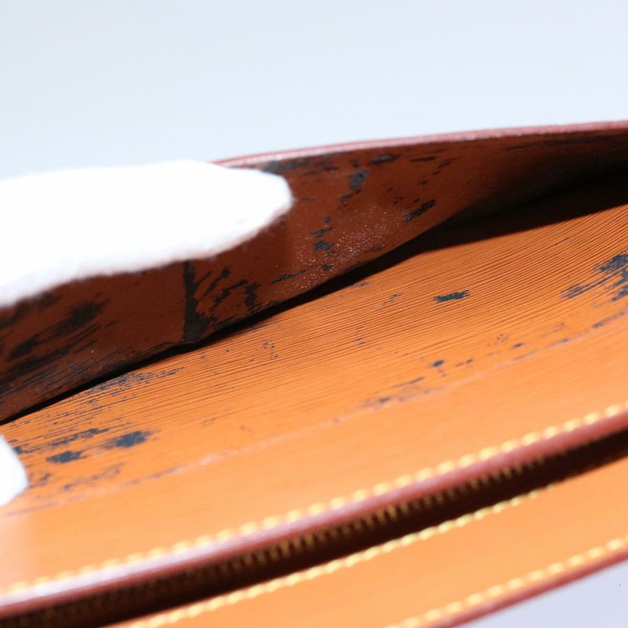 【日本直送】路易威登 Epi Pochette Homme 手拿包 棕色 Zipang 金色 M52528 正品 th4383-13
