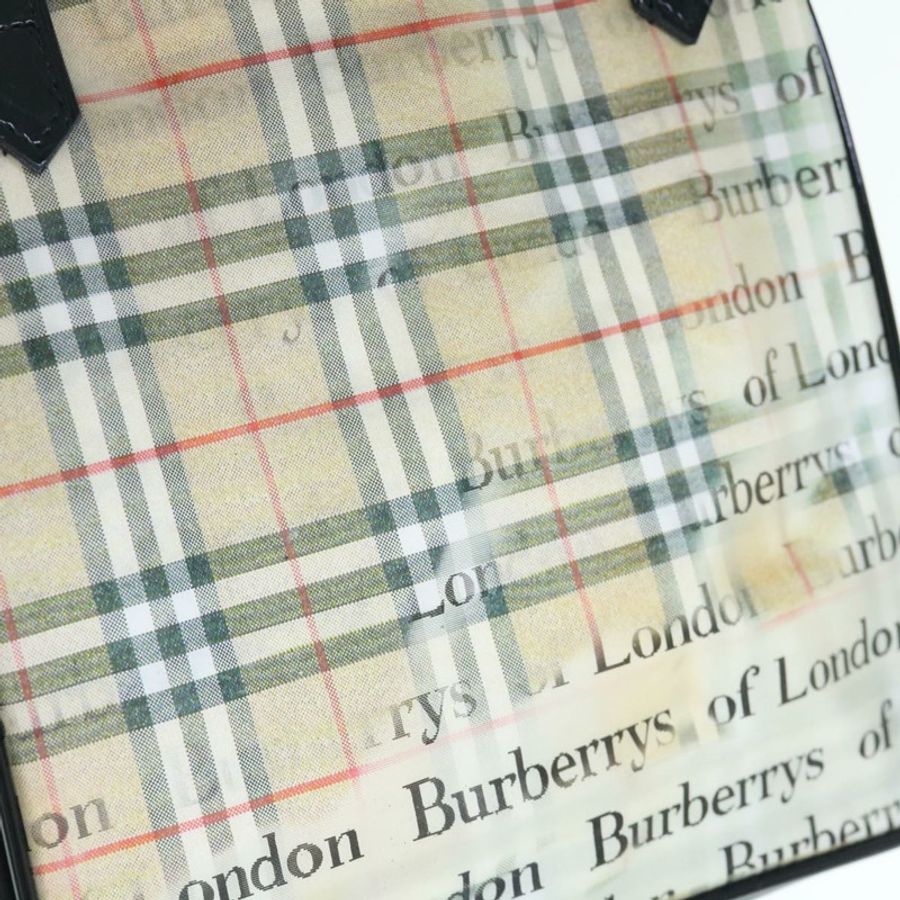 【日本直送】Burberrys Nova 格紋手提包 尼龍 米色 正品 63085-10
