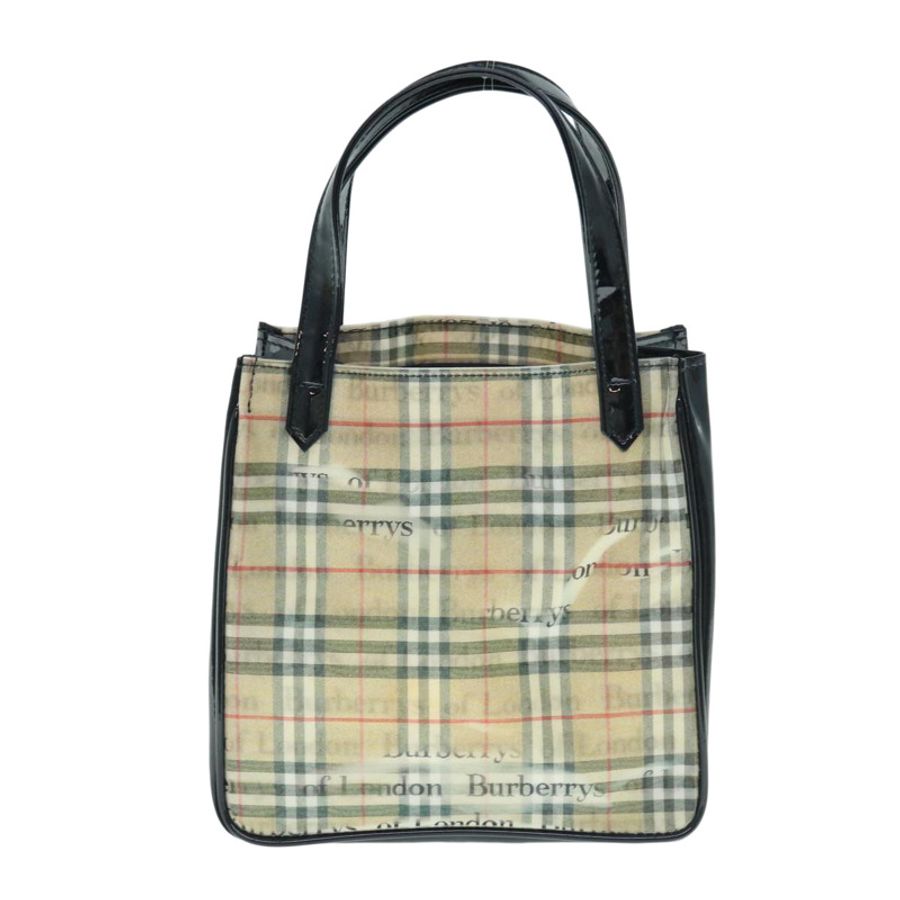 【日本直送】Burberrys Nova 格紋手提包 尼龍 米色 正品 63085-12