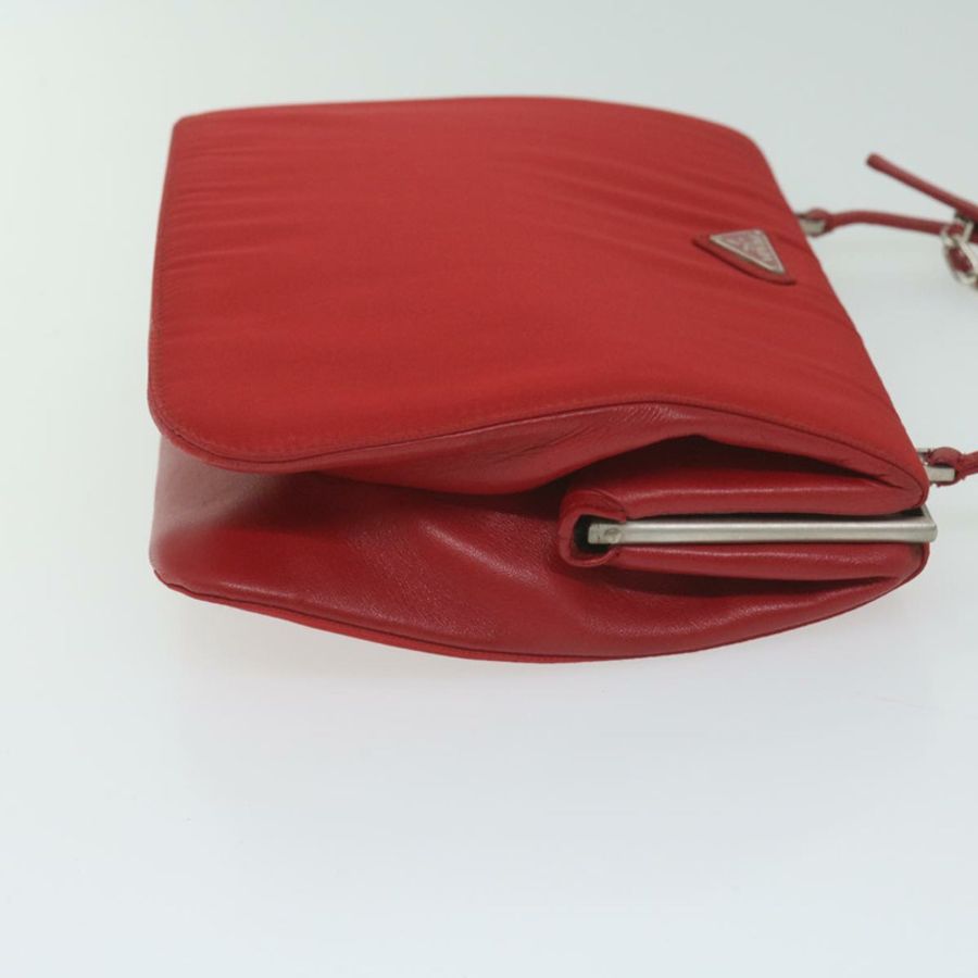【日本直送】PRADA 尼龍紅色鏈條單肩包 正品 63571-3