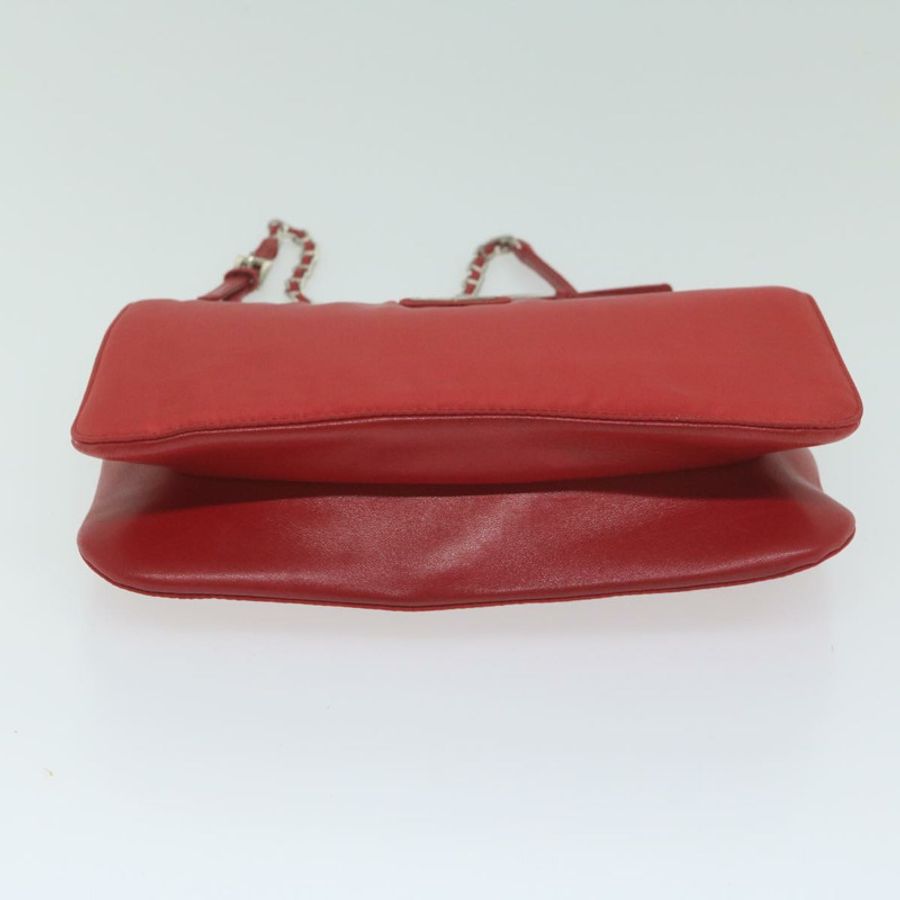 【日本直送】PRADA 尼龍紅色鏈條單肩包 正品 63571-4