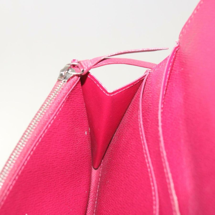 【日本直送】Epi Portefeuille Emily 長版皮夾 玫紅色 M60851 LV Auth hk1064-20