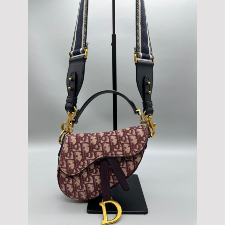 Dior Saddle馬鞍包 小號老花帶肩帶-3