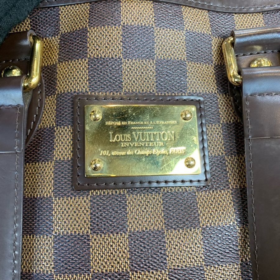 Louis Vuitton Hampstead PM 棋盤格帆布金牌肩背包 N51205-2