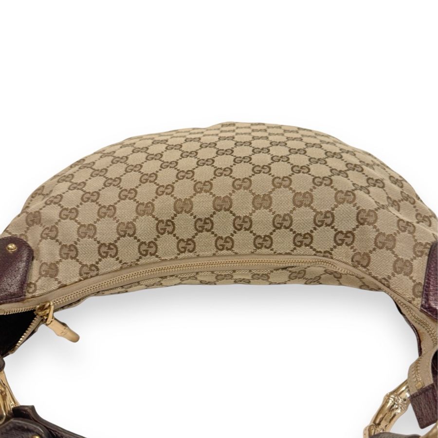 🍒GUCCI Superme Monogram 竹環月牙包/腋下包 2F240410-1-5