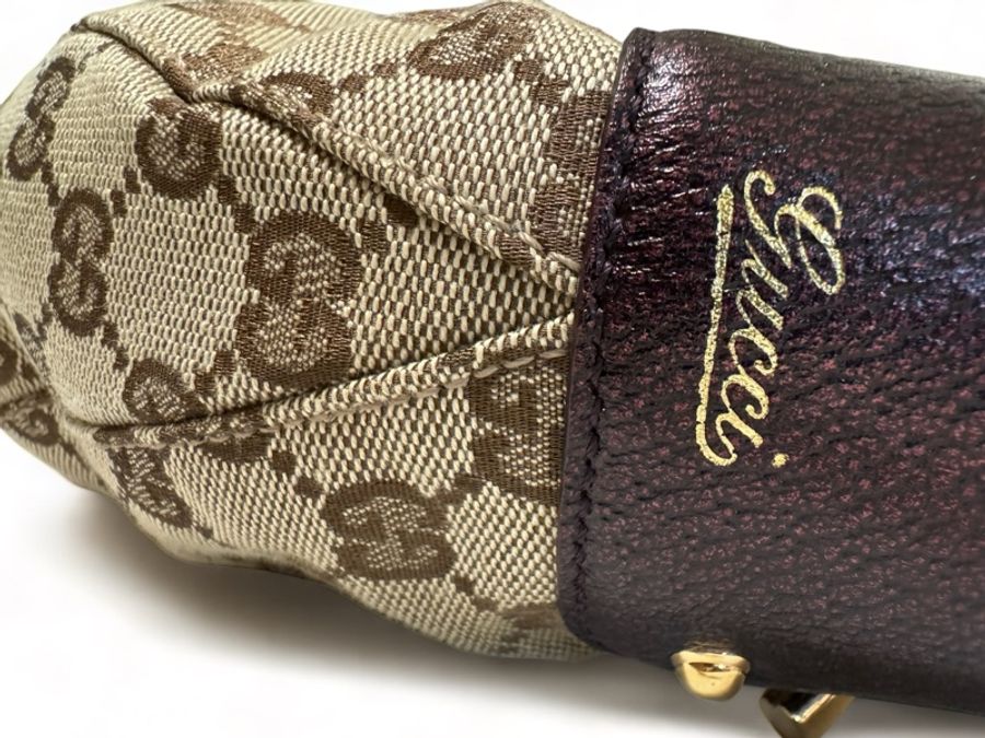 🍒GUCCI Superme Monogram 竹環月牙包/腋下包 2F240410-1-7