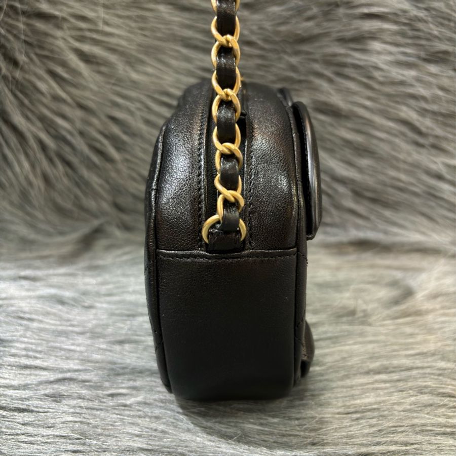 CHANEL AS1757 camera 18 COCO LOGO大雙C 黑色 牛皮 金鍊 相機包 斜背包 肩背包-3