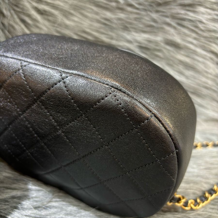 CHANEL AS1757 camera 18 COCO LOGO大雙C 黑色 牛皮 金鍊 相機包 斜背包 肩背包-13