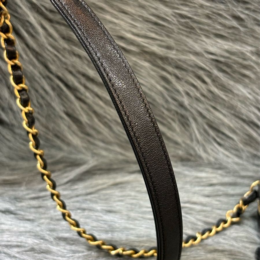 CHANEL AS1757 camera 18 COCO LOGO大雙C 黑色 牛皮 金鍊 相機包 斜背包 肩背包-22