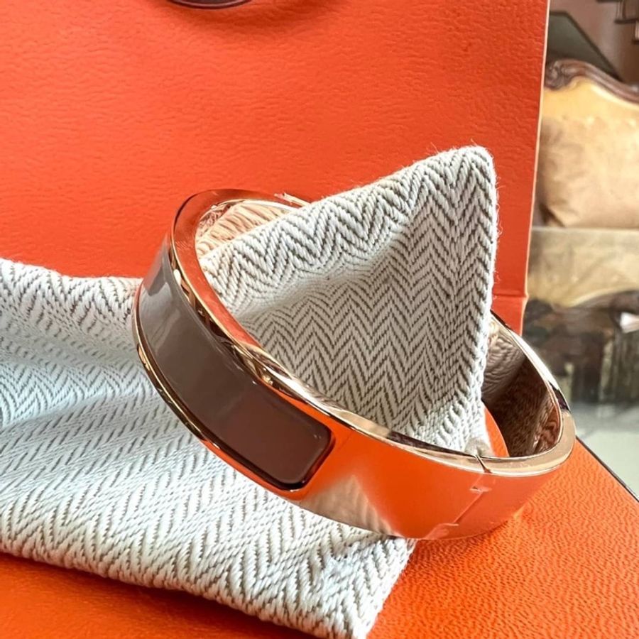 HERMÈS 愛馬仕 Clic H經典Logo琺瑯手環-5