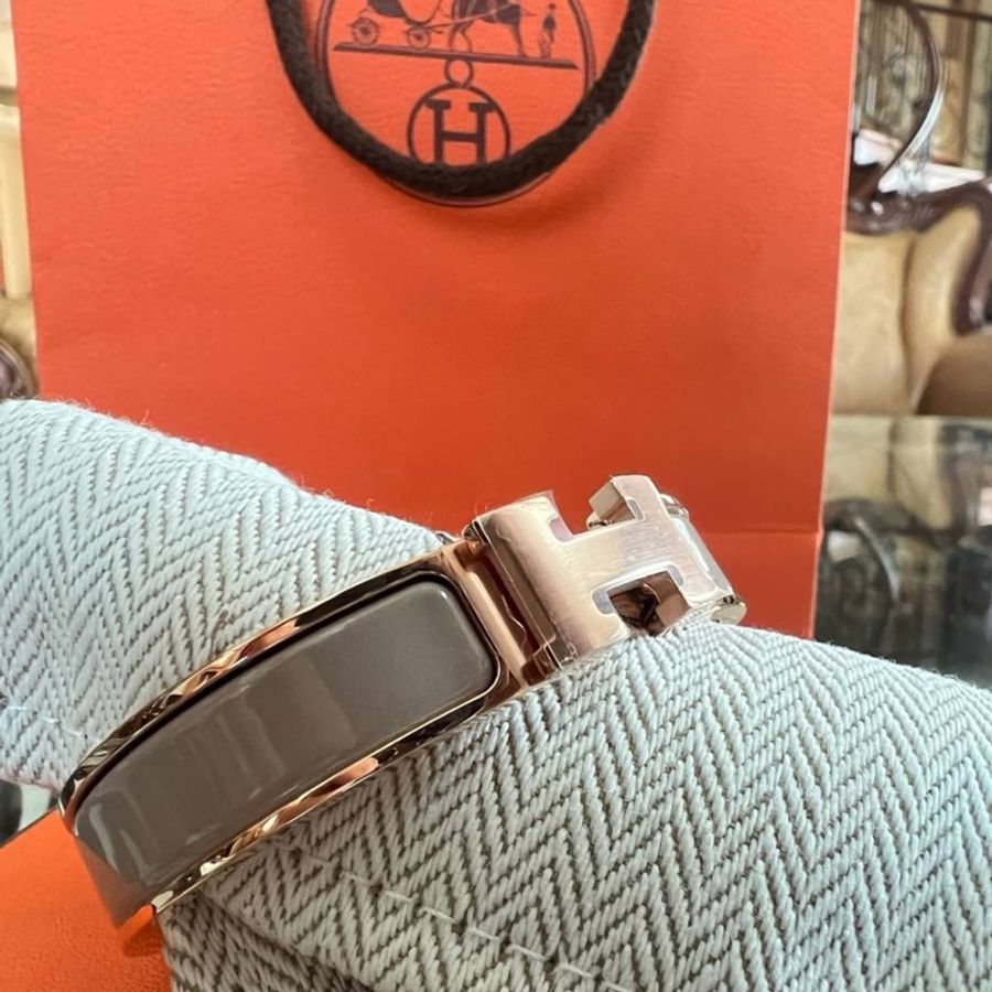 HERMÈS 愛馬仕 Clic H經典Logo琺瑯手環-7