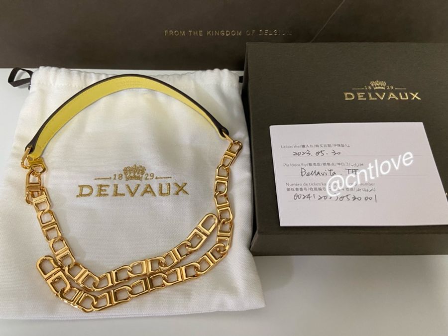Delvaux Brillant mini雪糕黃 手提包配兩款肩背帶-2