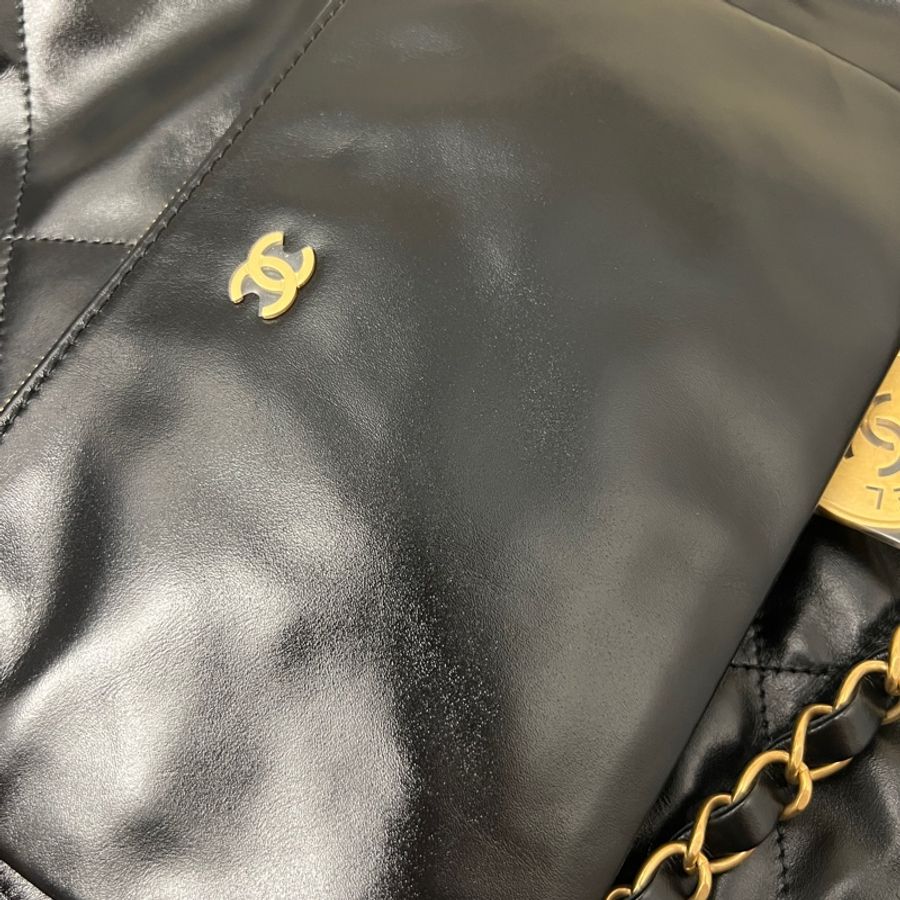 Chanel 22 黑金 中號 medium size-4
