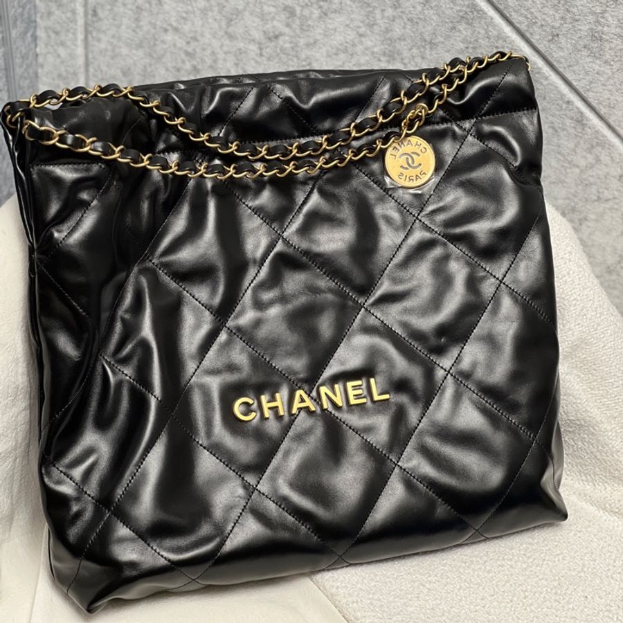 Chanel 22 黑金 中號 medium size-0