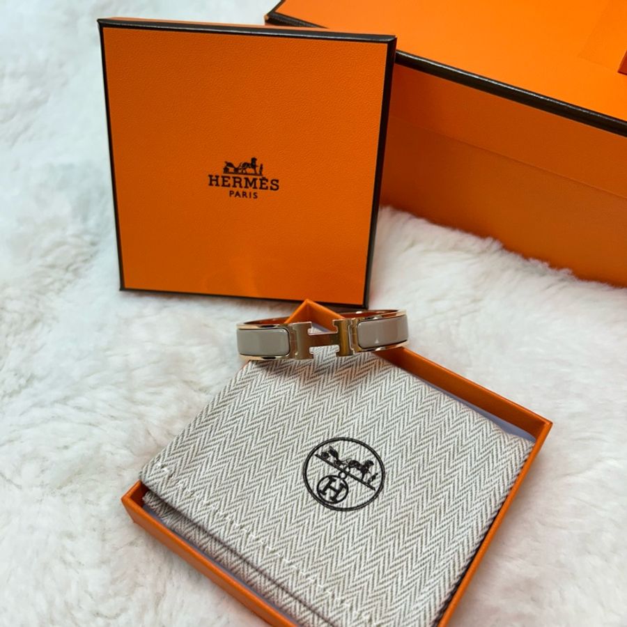 ［全新帶發票］大象灰Hermes Clic H bracelet PM size-6
