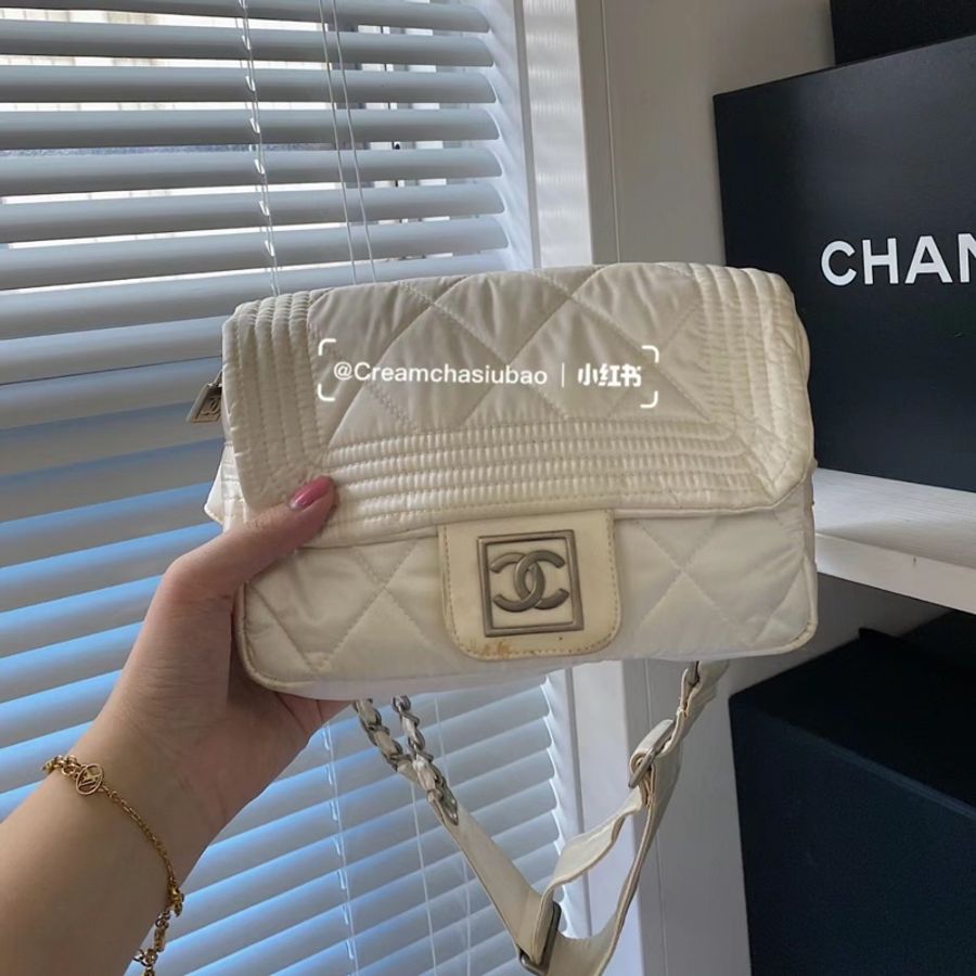 年底隨便賣）Chanel Vintage 運動方標系列 腰包 稀有-1