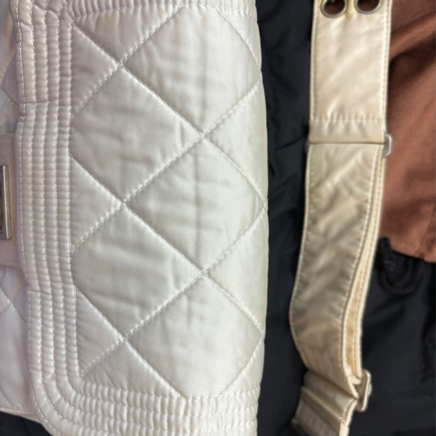 年底隨便賣）Chanel Vintage 運動方標系列 腰包 稀有-7