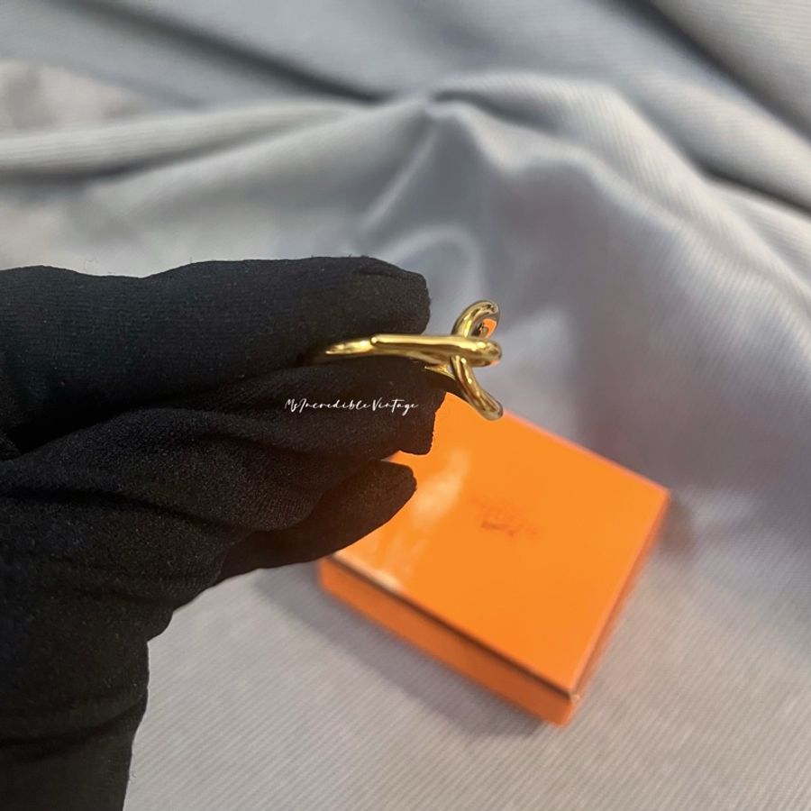 Hermes 經典金色絲巾扣-11
