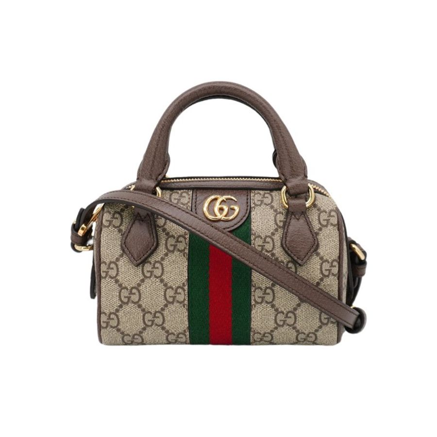 Gucci Ophidia GG Mini Speedy 帆布二用包(781490-棕)-0