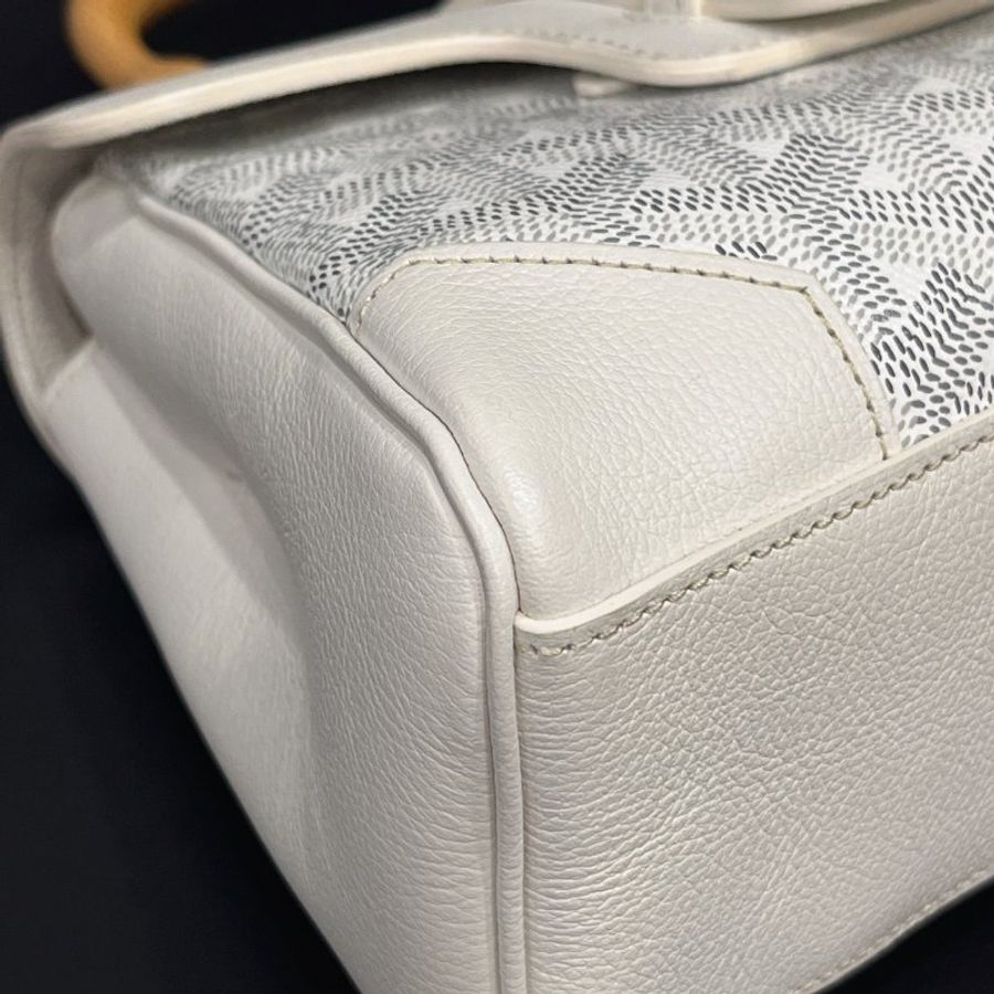 GOYARD 白色全皮 mini Saigon迷你西貢包/肩背包/手提包/斜背包/二用包-3