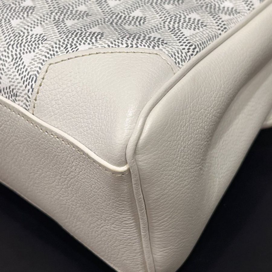 GOYARD 白色全皮 mini Saigon迷你西貢包/肩背包/手提包/斜背包/二用包-6