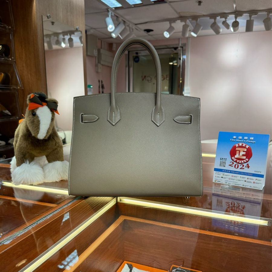 ✨持有正品正貨標籤公司✨Hermes Birkin 30 大象灰銀扣 B stamp-1