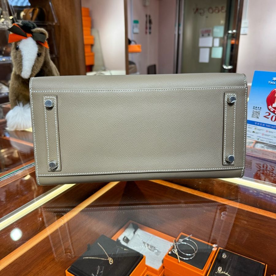 ✨持有正品正貨標籤公司✨Hermes Birkin 30 大象灰銀扣 B stamp-4