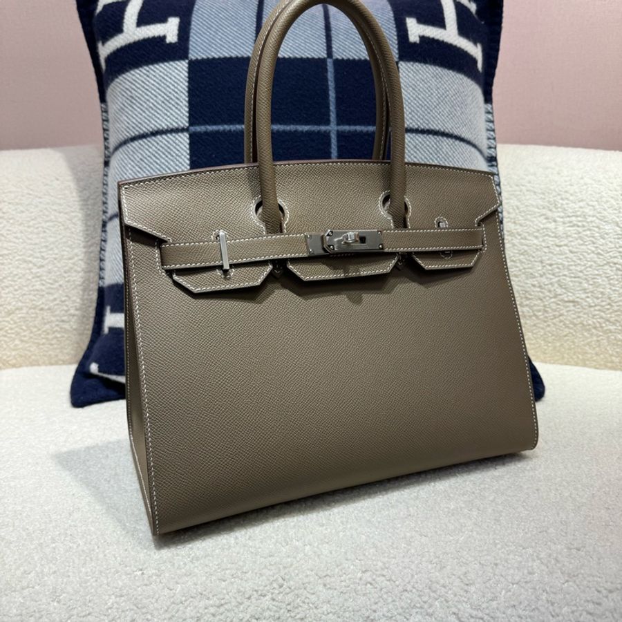 ✨持有正品正貨標籤公司✨Hermes Birkin 30 大象灰銀扣 B stamp-8