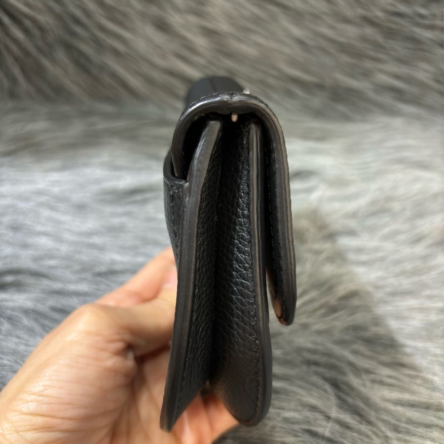 DIOR 2ADKH127 黑皮 銀釦 CD 吊飾 零錢包 錢包 卡夾 馬鞍 SADDLE 鑰匙圈 掛飾-5