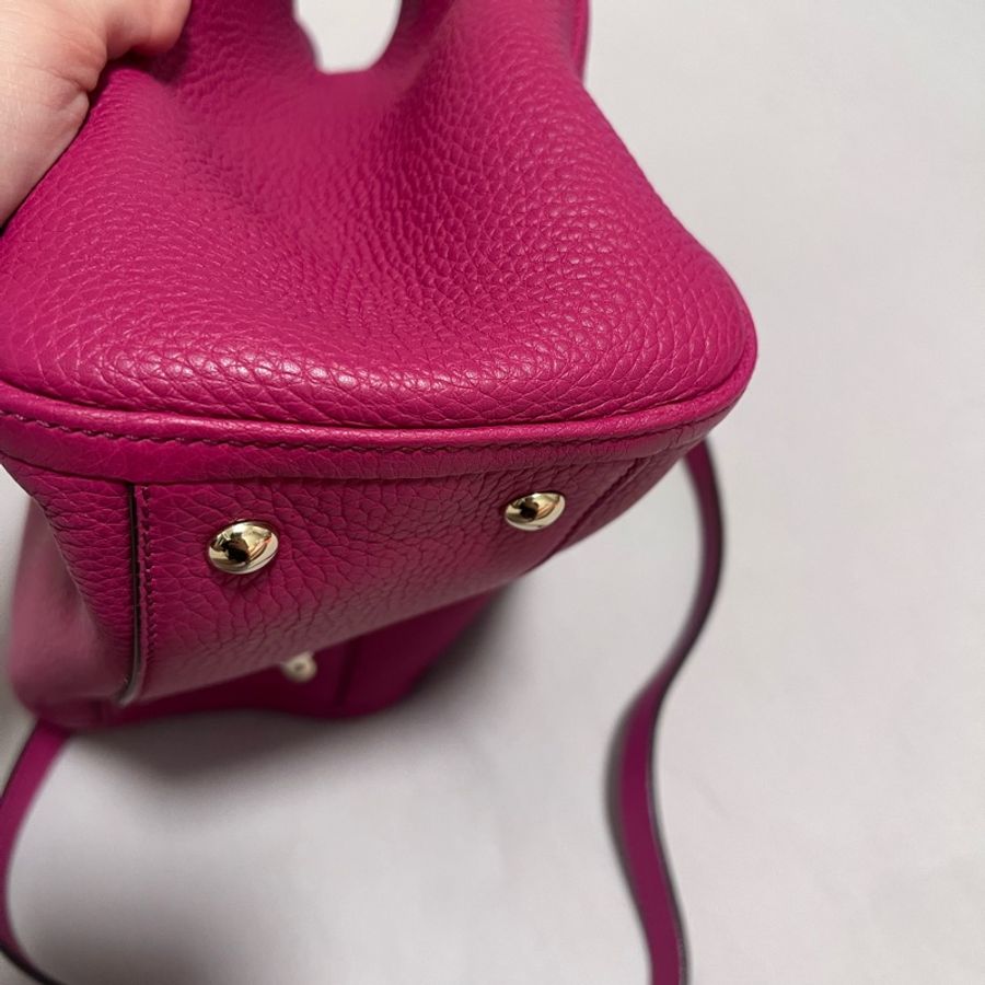 近全新 GUCCI 桃紅色兩用流蘇包 手提包 肩背包 側背包-7