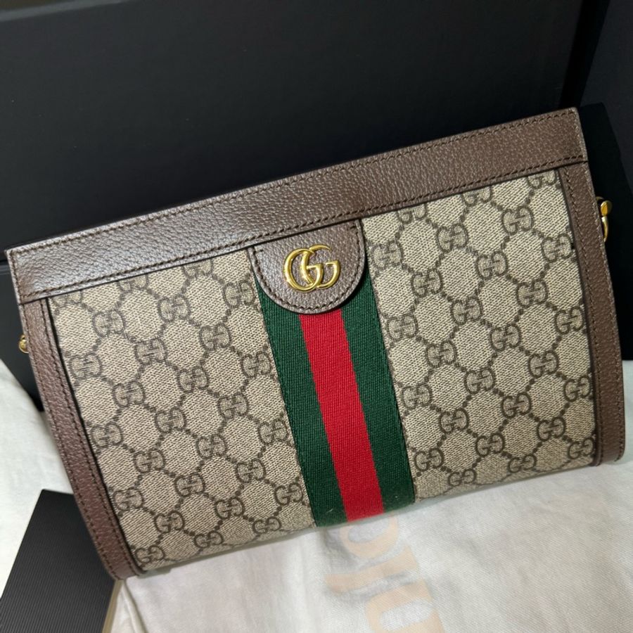 New Gucci Ophidia GG small shoulder bag 老花 金屬鏈袋肩背包-0