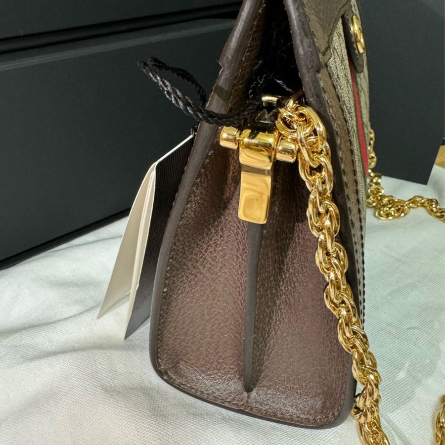 New Gucci Ophidia GG small shoulder bag 老花 金屬鏈袋肩背包-3