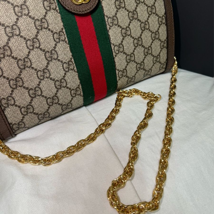 New Gucci Ophidia GG small shoulder bag 老花 金屬鏈袋肩背包-4