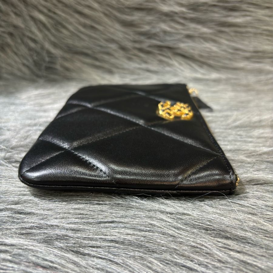 CHANEL AP1059 19包 黑色 羊皮 金釦 手拿包 長夾-12