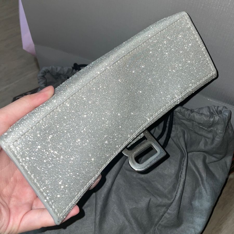 限時特價Balenciaga 巴黎世家 經典沙漏包限定款銀色-10