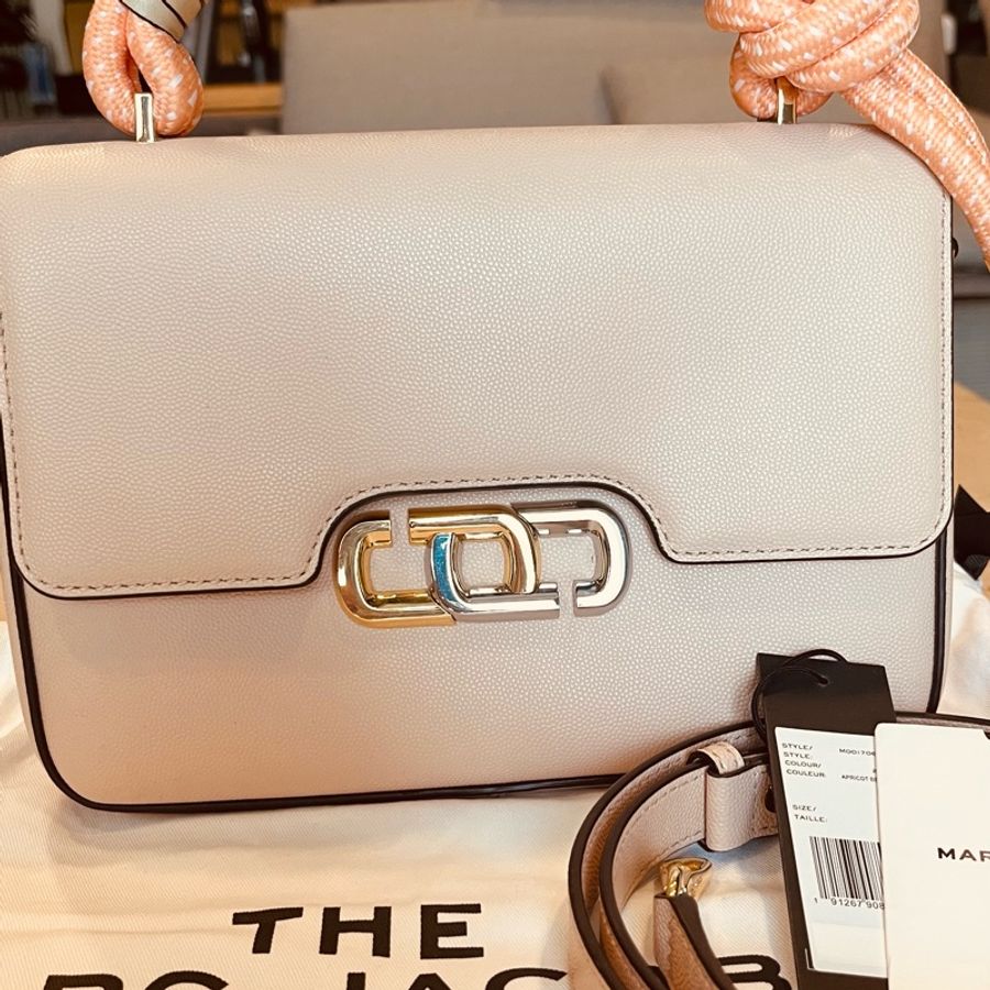 全新 Marc Jacobs The J Link 粉膚色時尚復古運動包~可手提/肩背/斜背-6