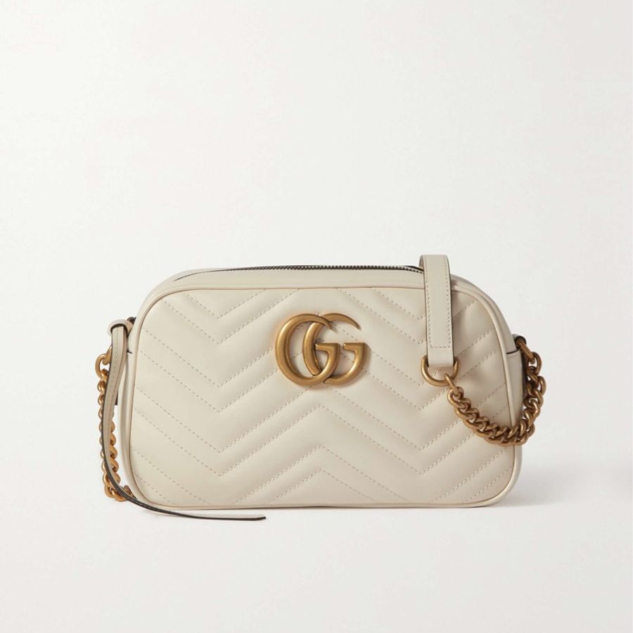 GG Marmont mini shoulder bag 奶油白 迷你相機包-0