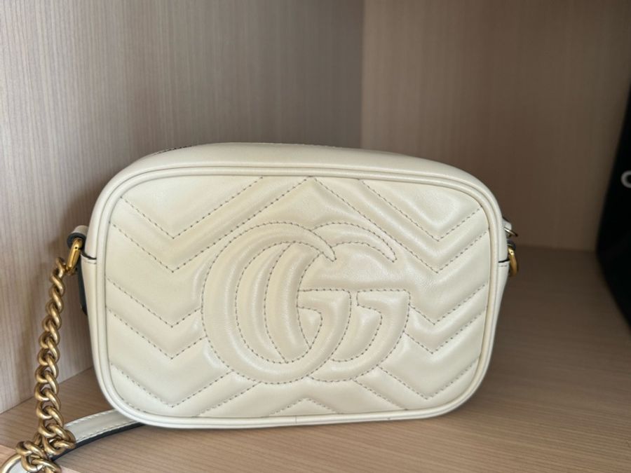 GG Marmont mini shoulder bag 奶油白 迷你相機包-2