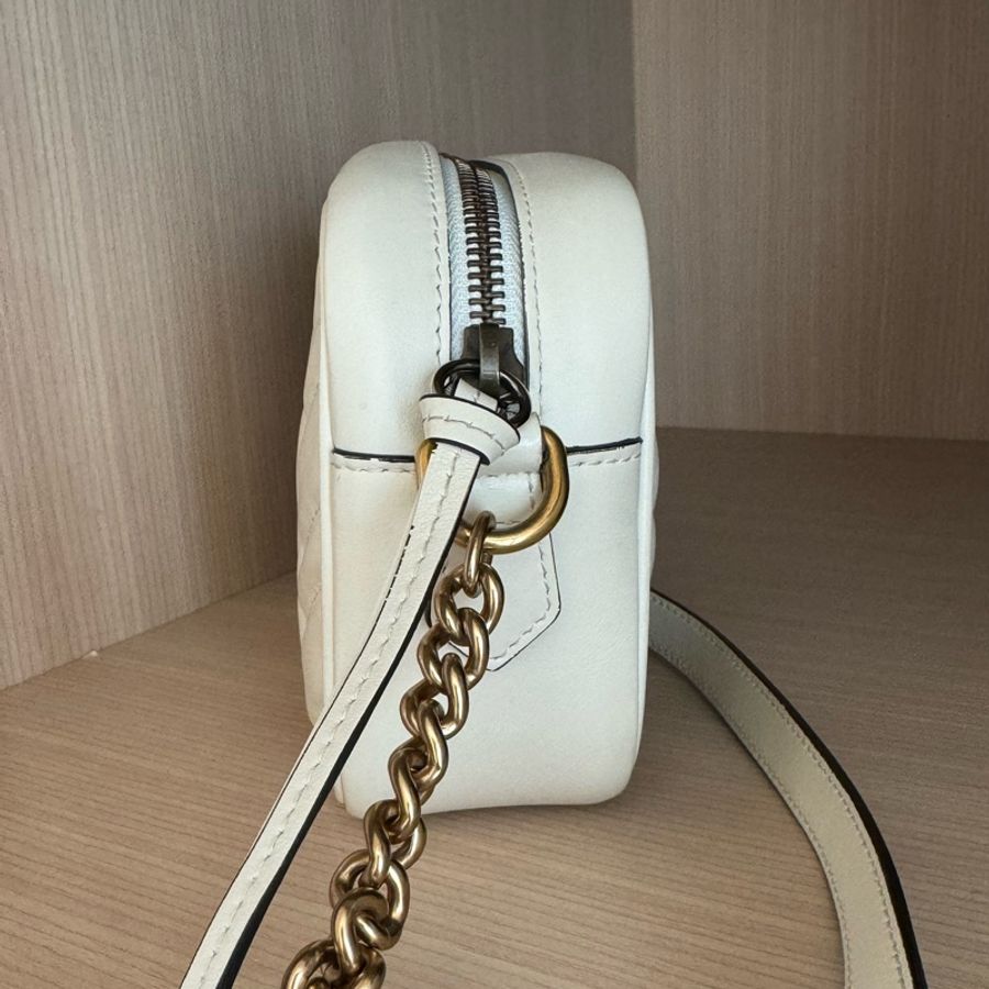 GG Marmont mini shoulder bag 奶油白 迷你相機包-5