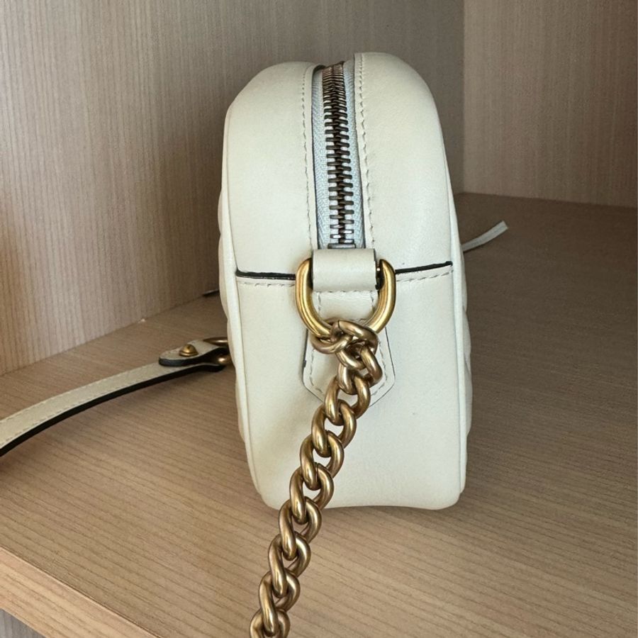 GG Marmont mini shoulder bag 奶油白 迷你相機包-6