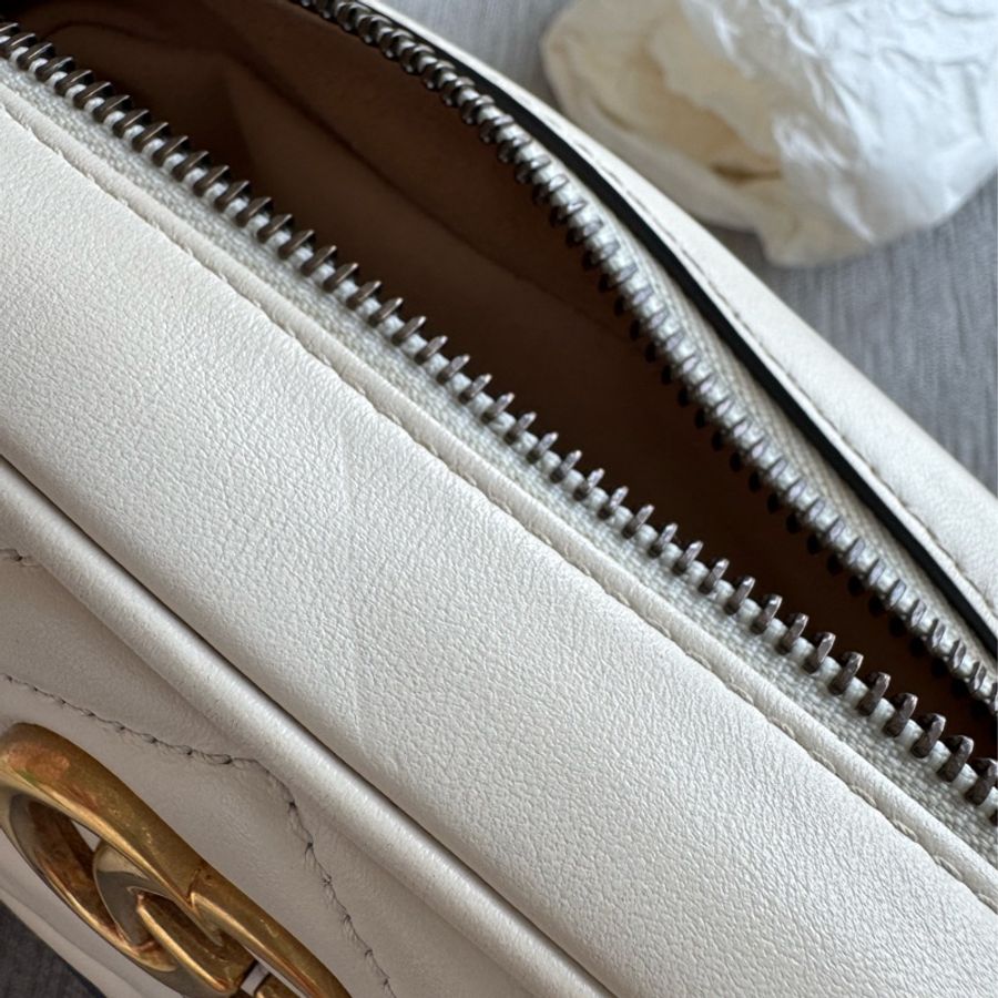 GG Marmont mini shoulder bag 奶油白 迷你相機包-9