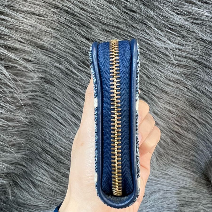 LV M81185 丹寧 牛仔 老花 金釦 零錢包 皮夾 卡夾 名片夾 短夾-2