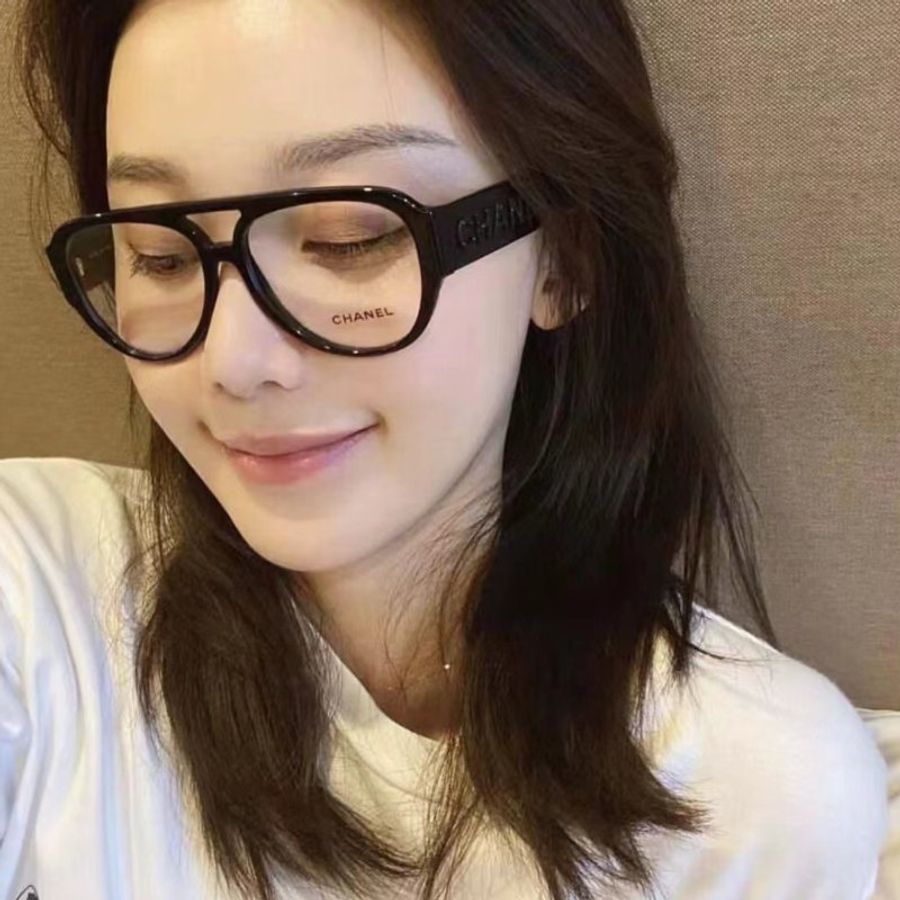 CHANEL 黑鑽平光眼鏡 可配度數全新全配-1