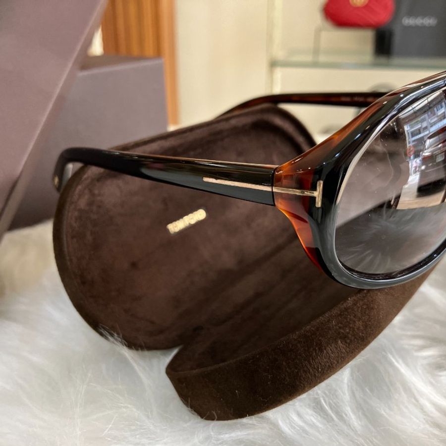 【舊愛新歡】TOMFORD黑咖啡飛行風墨鏡-2