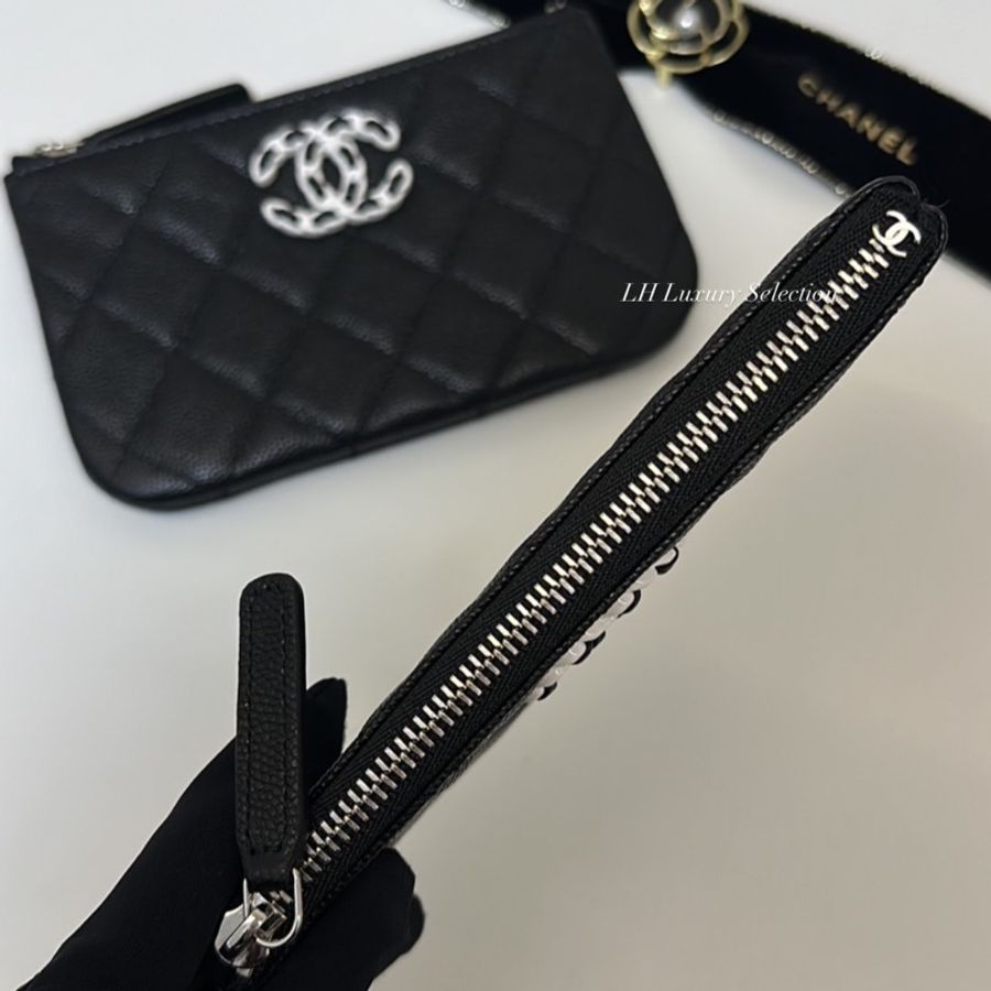 CHANEL 熊貓系列一字拉鍊錢包 【熊貓配色稀有款】-2