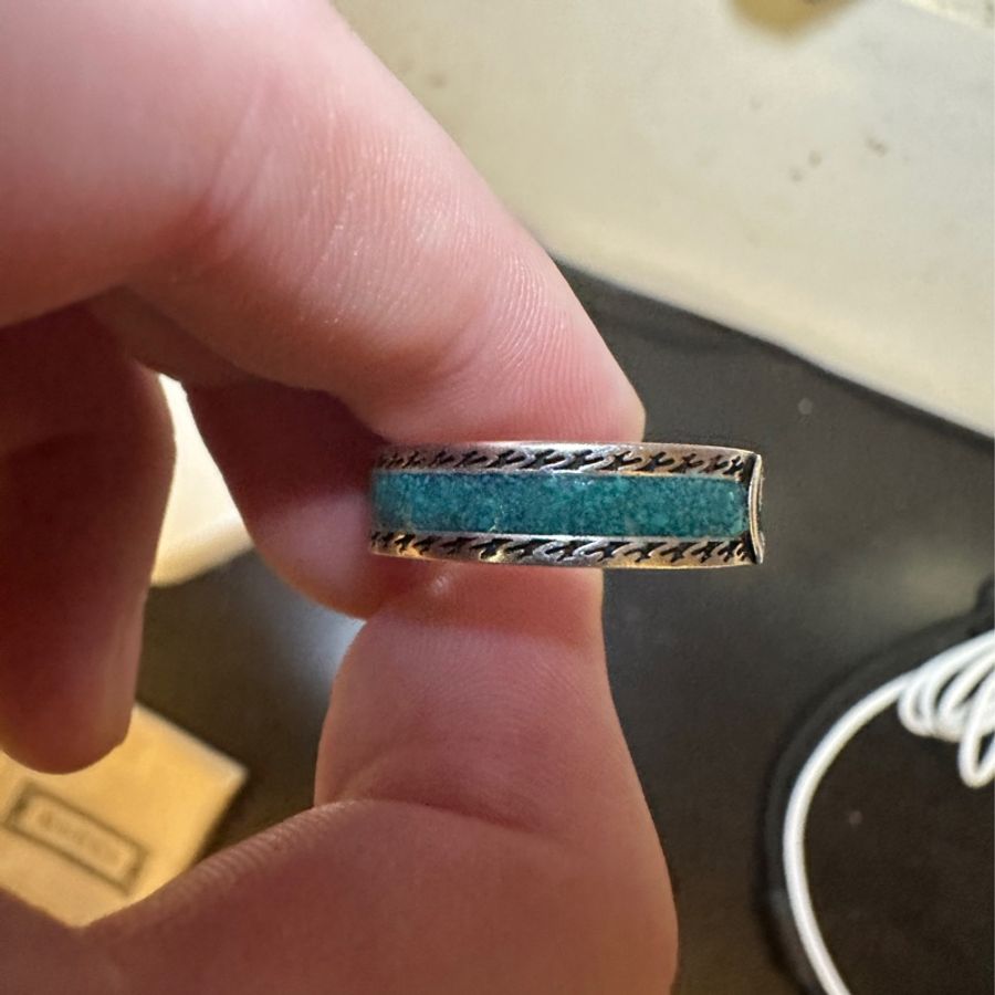 Gucci 互鎖 G 戒指 綠松石琺瑯和銀-3