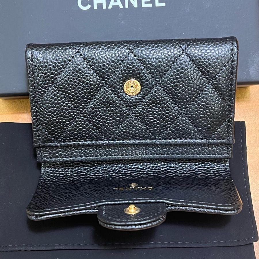 CHANEL 卡夾 金釦-15