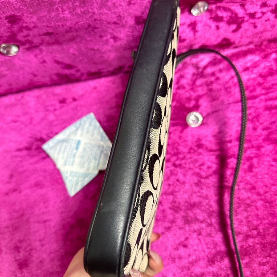 Coach 皮草腋下包-4